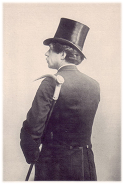 Nicolò Garaventa con il suo bastone