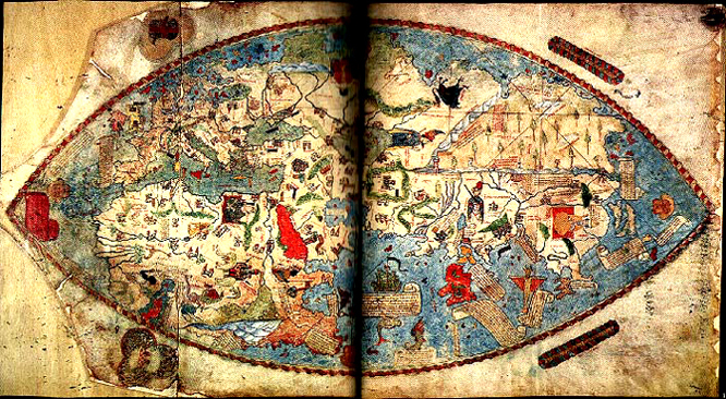 Questo importante Mappamondo viene chiamato ATLANTE GENOVESE ed  datato 1457