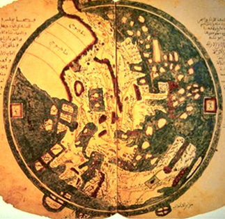 Anche in questa Mappa  chiara l'influenza di Al-Idrisi