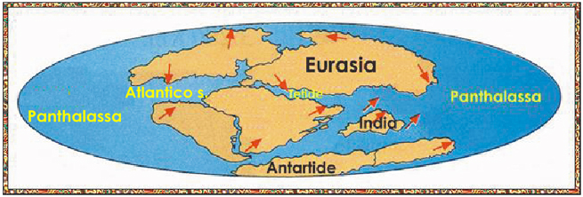 135 milioni di anni fa la separazione delle terre emerse continua