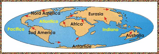 Conformazione attuale delle terre emerse